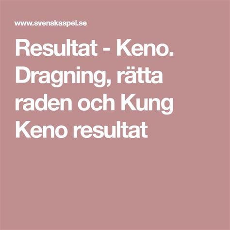keno raden|Keno .
